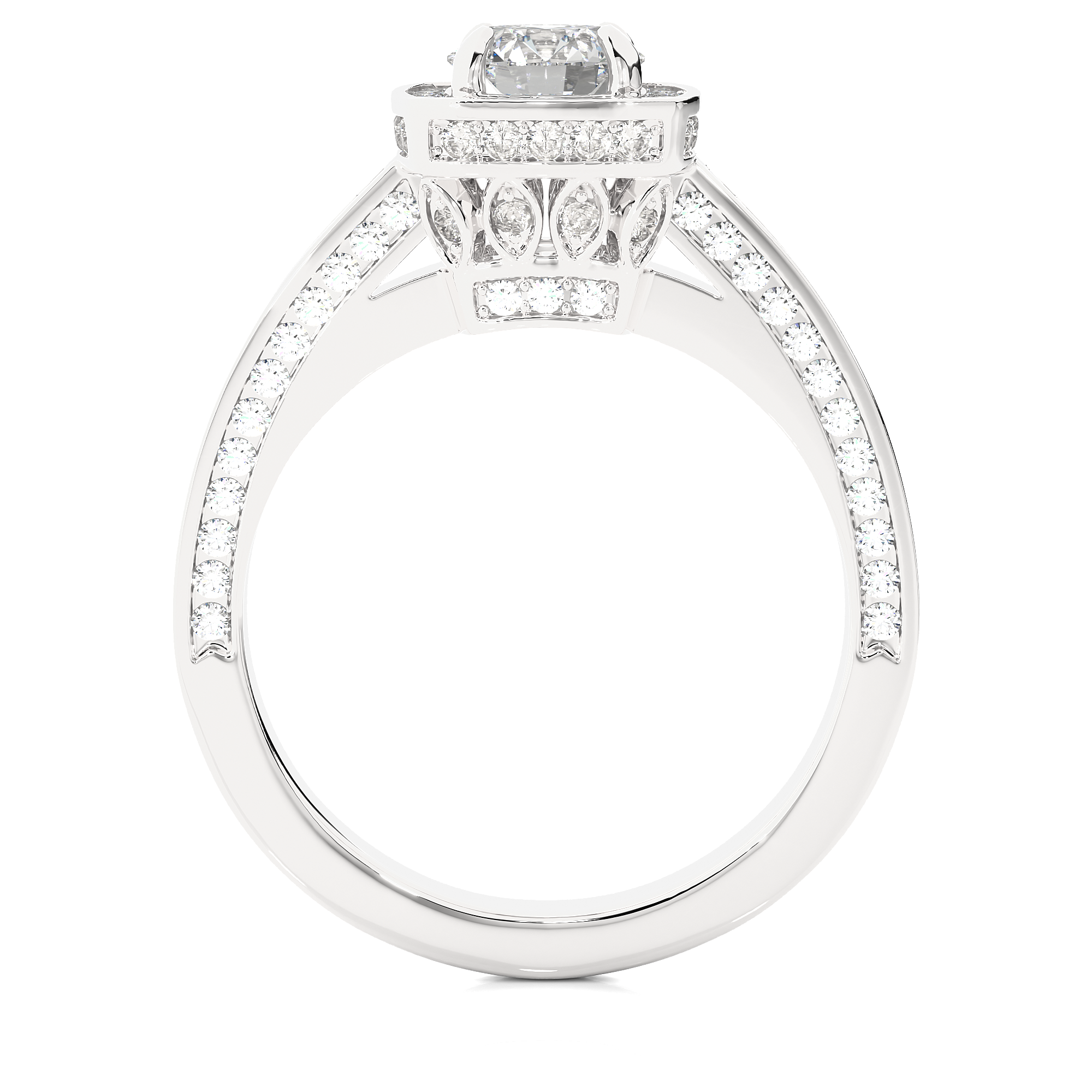 1.41 Carat H Color VS1 Clarity Diamond Studded Natural Diamond Ring.